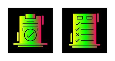 hoy a hecho cheque lista y marca de verificación icono vector