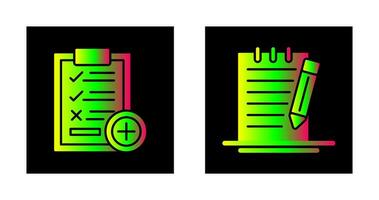 Medical Examination List and Check Up List Icon vector