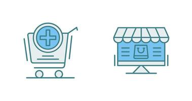 Add to Cart and Online Shopping Icon vector