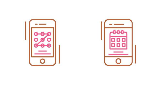 modelo código y calendario icono vector