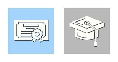 Diploma and Cap Icon vector