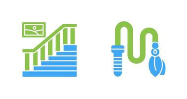 Stair and Cat Toy Icon vector