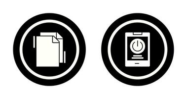 Copy and Power Icon vector