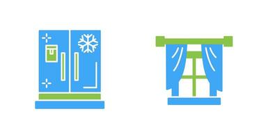 Window and Fridge Icon vector