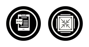 Chat and Minimize Icon vector