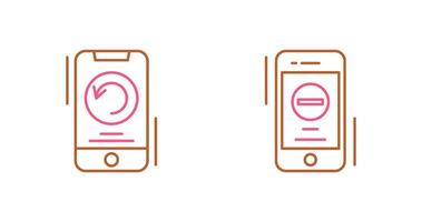 Restart and Remove Icon vector