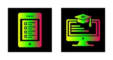 Online Test and Online Learning Icon vector