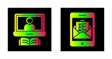 Lesson and Email Icon vector