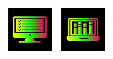 Online Checklist and Online Library Icon vector