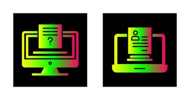 examen y registro icono vector