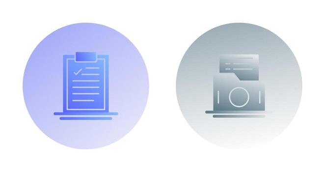 Clipboard and List Folder Icon vector