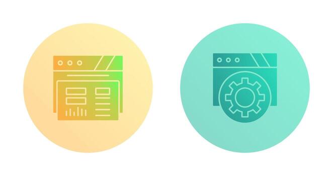 Dashboard and Browser Icon vector