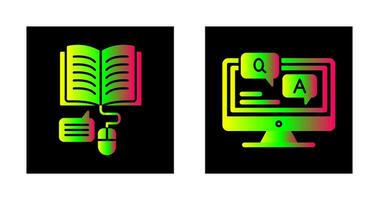 Online Learning and Faq Icon vector