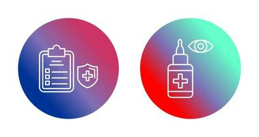 Medical Protection and Eye Icon vector