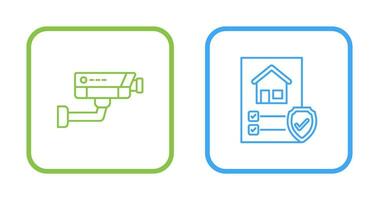 Cctv and Protection Icon vector