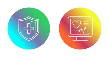 Protection and Plus Icon vector