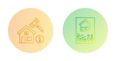 Auction and Real Estate Icon vector