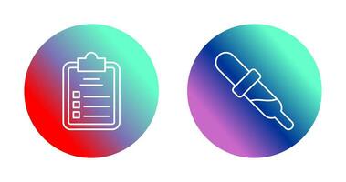 Diagnosis and Dropper Icon vector