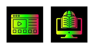 Online Tutorials and Learning Icon vector