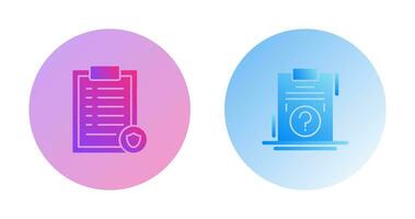 List Protection and Question Icon vector