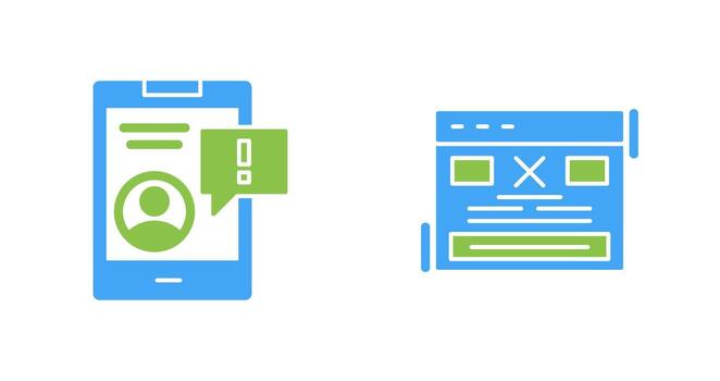 notificación y error icono vector