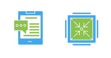 Chat and Minimize Icon vector