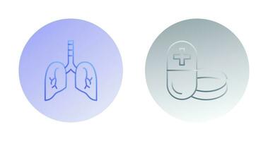 Lung and Medicine Icon vector