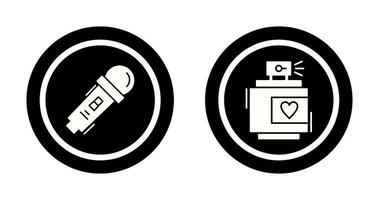 Microphone and Perfume Icon vector