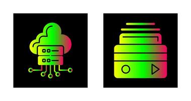 Server and Atm Card Icon vector