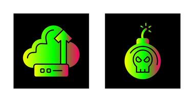 Cloud and Bomb Icon vector