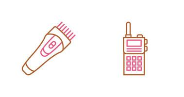 Trimmer and Communication Icon vector