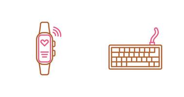 Smart Band and Keyboard Icon vector