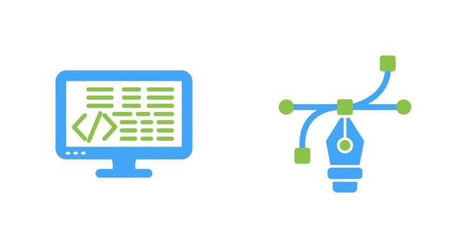 codificación y vector icono