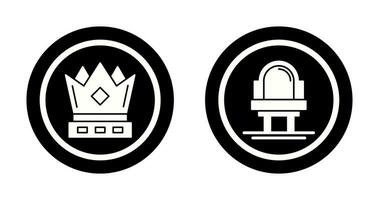 Crown and Mirror Icon vector