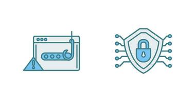 suplantación de identidad contraseña y seguridad icono vector