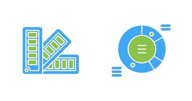 Pie Chart and Pantone Icon vector