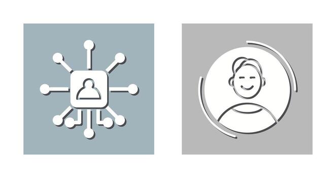 Networking and User Icon vector