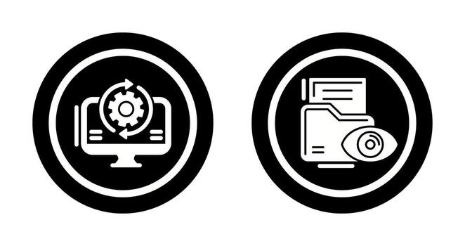 Synchronization and Data Visualization Icon vector