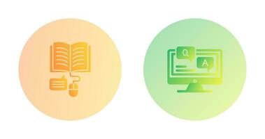 Online Learning and Faq Icon vector