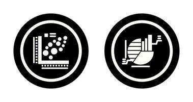 Plot and Pie Chart Icon vector