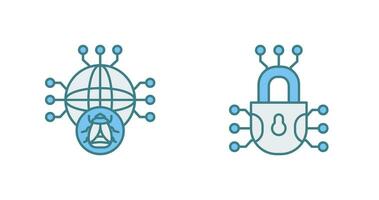 Global Malware and Cyber defence Icon vector