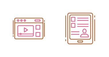 Video and Tablet Icon vector