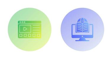 Online Tutorials and Learning Icon vector