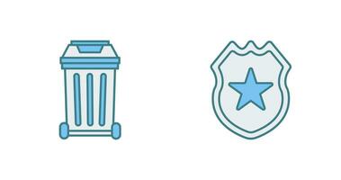 Gargage and Shield Icon vector