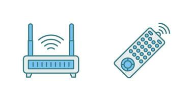 Remote and Antina Icon vector