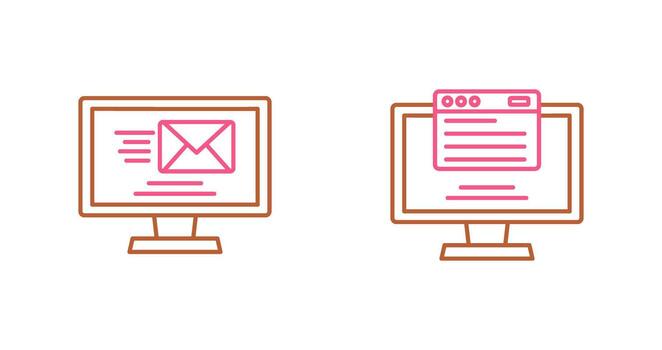 Mail and Web Icon vector