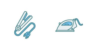 Hair iron and Laundry Icon vector