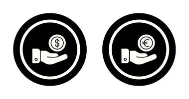 Dollar and Euro Icon vector