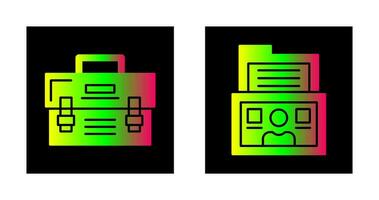 Briefcase and Folder Icon vector