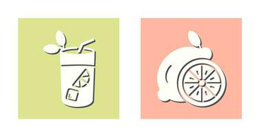 Mojito and Lemon Icon vector